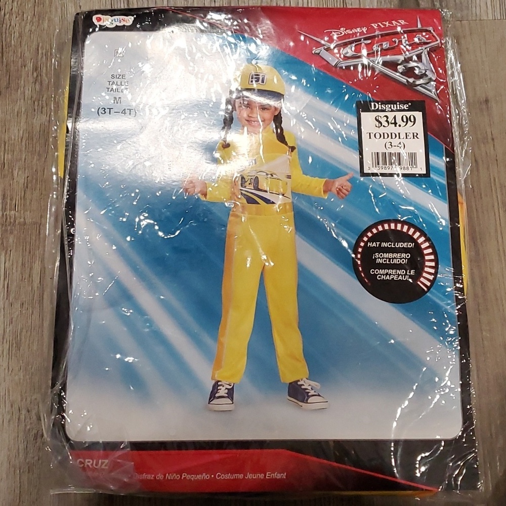 Disney Pixar Cars 3 Cruz Rameriz Costume Size 3T-4T - Picture 2 of 4